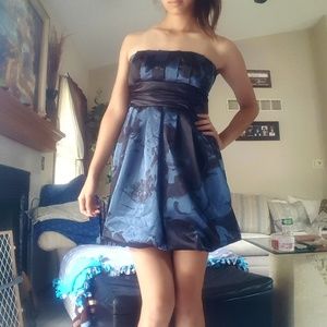 Speechless Navy and Blue Bubble Dress